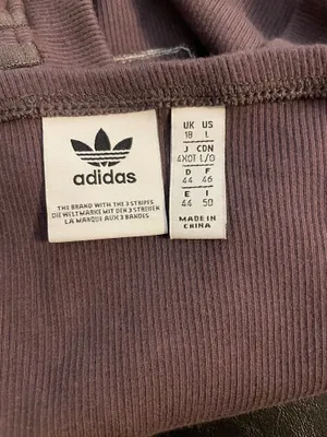 Adidas Brown Crop Tank Top Bra Women Large Athletic Athleisure Gym Activewear thumbnail 9