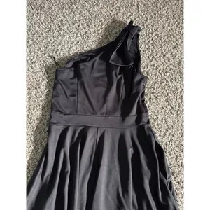 Jasambac Women's Black One Shoulder A Line‎ Dress Size Large thumbnail 7