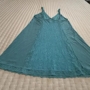 Victoria’s Secret Blue Slip Nightie M Medium See Through Lace Center Strips thumbnail 5