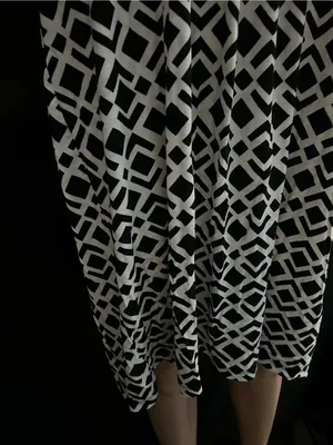 Ann Taylor Black & White Geometric Sleeveless Women’s Dress LG thumbnail 6