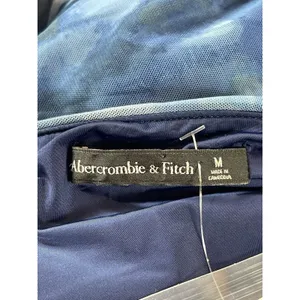 Abercrombie & Fitch Blue Mesh Ruched Strapless Lined Maxi Dress M NWT thumbnail 6