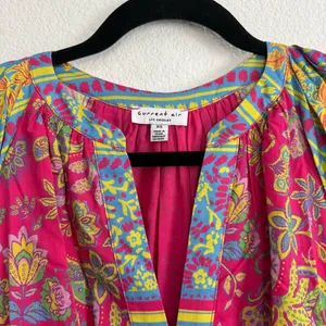 NEW Current Air Lindsey Floral Puff Sleeve Midi Dress XS thumbnail 4