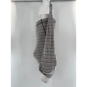 Smartwool Merino Wool 1/4 Zip Base Layer Top XS Gray Stripe Mock Neck Outdoor thumbnail 6