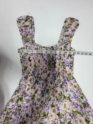 Sky to Moon Purple Floral Mini Dress - Size‎ S. thumbnail 8