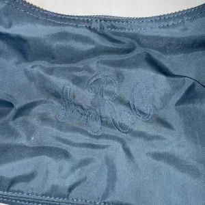 VTG Y2K Gap Baguette Small Nylon Handbag Shoulder Bag Purse Zip Blue 2004‎ READ thumbnail 3