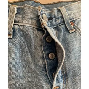 Levi's 501 Denim Shorts Womens 25 Blue High Rise Distressed Frayed Boho‎ Summer thumbnail 7