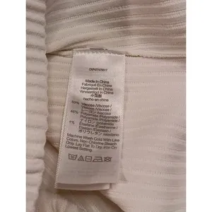Madewell Striped Embroidered Crop Top Cream Color Small‎ Classic Streetwear... thumbnail 6