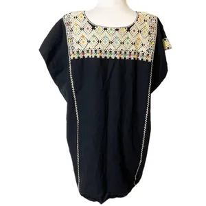 Anthropologie Valiante Panay Embroidered Caftan‎ Black Size Medium thumbnail 2