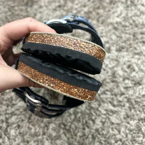 Viking Sandals Womens 37 Banff Slip On Slides Multicolor Buckle Casual Denim thumbnail 9
