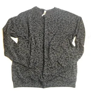 Athleta Pure Luxe Sweatshirt  Pullover Leopard Cheetah thumbnail 1
