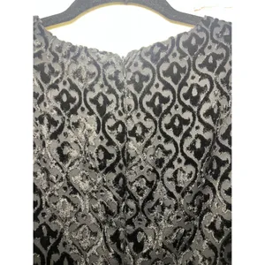 Vintage‎ 90s Max Studio Black Velvet Burnout Damask Sleeveless Sheath Dress Sz 4 thumbnail 4