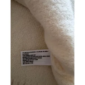 Wild Fable Ivory Fuzzy Zip Up Mock Neck Cropped‎ Sweater XS Oversized Cream thumbnail 4