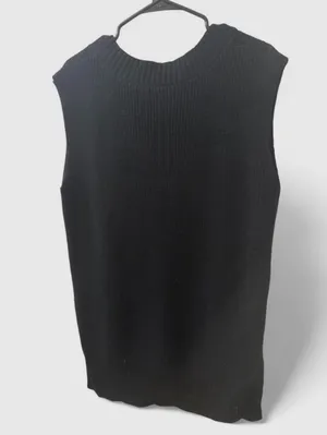 oversized Sweater Vest Black thumbnail 2
