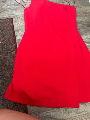 French connection Red One-Shoulder Spaghetti Strap Dress thumbnail 7