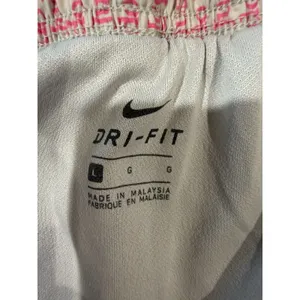 Nike Running Shorts Women's Large Pink White Just Do It Print Brief Lined thumbnail 4
