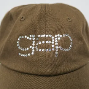 Vintage Y2K Brown Rhinestone Gap Baseball Hat thumbnail 3