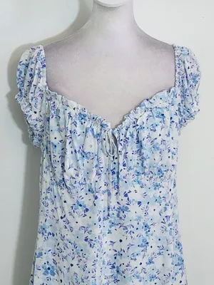 Aeropostale Blue Floral Print Mini Dress Size XL NWOT thumbnail 3