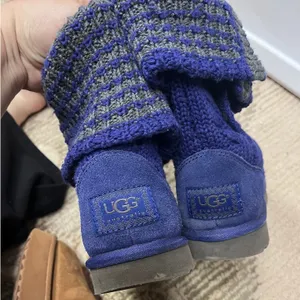 UGG Women's Leland Indigo Knit Cardy Pull On Winter Boots Size US 7‎ thumbnail 4