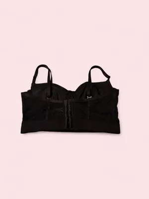 Parade Black Longline Lace Bralette with Adjustable Straps Size XS thumbnail 2