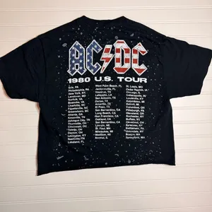 AC/DC Dark Tee with White Logo thumbnail 3