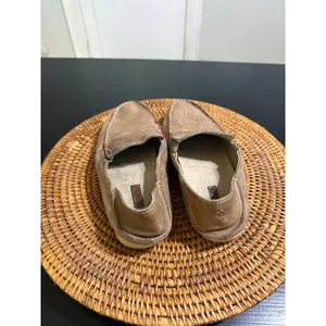 OluKai Women Tan Leather Slip On Loafers Embossed Drop In Heel Shoes thumbnail 3