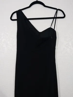 City Studios New Black One Shoulder Cut Out Evening Gown Size 5 thumbnail 11