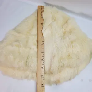 Winter Women Warm White Fox Fur Hat Outdoor Fluffy Funky Hat Bucket thumbnail 3