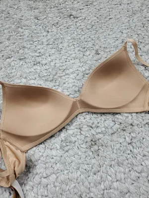 READ Skims Wireless Form T-shirt Demi Bra Size 34C Tan Nude thumbnail 4