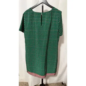 J.Crew Green Geometric Medallion‎ Print Short Sleeve Shift Dress Size 14 103949 thumbnail 4