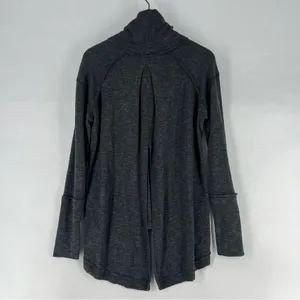 WeThe Free Raw Edge Split Back‎ Long Sleeve Burnout Knit Turtleneck Top thumbnail 11