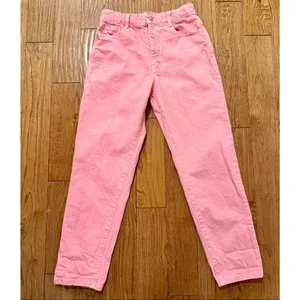 Zara pink high rise mom Jean cotton size 6 thumbnail 3