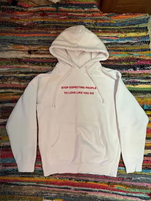 We're Not Really Strangers White Hoodie thumbnail 1