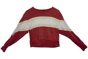 Abercrombie & Fitch Red Colorblock Fleece Crop Long Sleeve Sweatshirt Size XS thumbnail 1