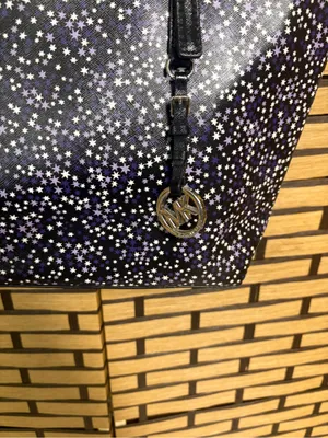 Michael Kors Purple And Black Star Print Tote Bag thumbnail 4