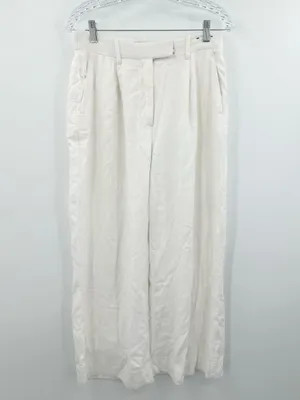 Abercrombie & Fitch Women's Sloane Wide Leg Linen Blend Pants Size 4 Short thumbnail 2