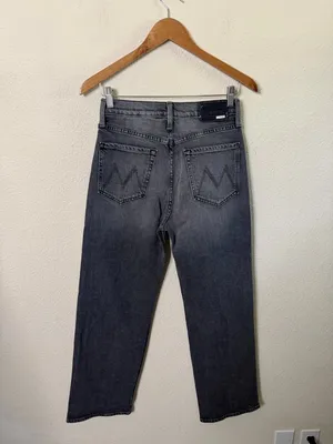 MOTHER‎ Superior The Rambler Zip Flood Outta Sight Jeans In Charcoal Womens 27 thumbnail 8
