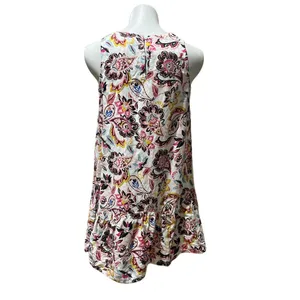 LOFT Women's Paisley Floral Swing Dress Size 2 Standard Knee Length Sleeveless thumbnail 4