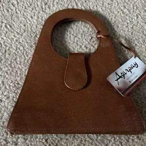 Azarpay Brown Textured Top-Handle Women’s Bag size 9*6 thumbnail 1
