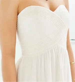 Kimchi Blue White Strapless Dress S thumbnail 2