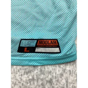 Moolah Kicks Womens‎ Mesh Practice Top Aqua Red Basketball Jersey 223001 L NEW thumbnail 3