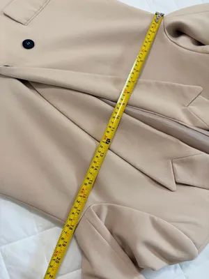 ZARA Beige Double Breasted Blazer XS Tailored Quiet Luxury Minimalist Chic City thumbnail 8