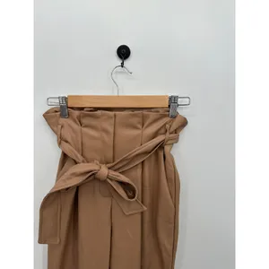 Do + Be‎ Womens Tan Faux Leather High Waisted Paperbag Pants Sz S NWT thumbnail 5