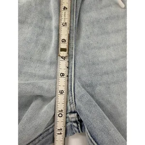 HM Divided Light Wash Wide Leg Elastic Waist Denim Pants XXS Light Blue thumbnail 6