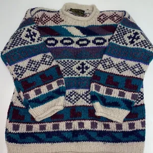 Vtg 100% Wool Rey Wear‎ Bulky Sweater Medium (L) thumbnail 1