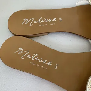 Matisse Beaded Slide Sandals White Multicolor Made In Italy Women's Size 8 thumbnail 5