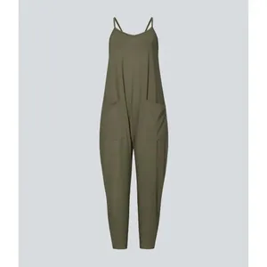 Halara Olive Green Ankle‎ Length Casual Loose Tapered Jumpsuit Med NWT thumbnail 12