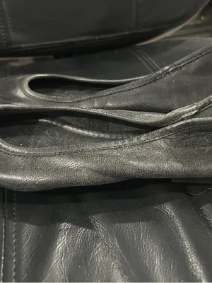Frye Black Leather Pointed Ballet Flats thumbnail 4