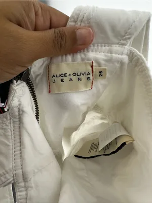 Alice + Olivia White Jean Belted Gorgeous Jumpsuit Women’s Sz 25 thumbnail 13