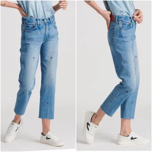 Lucky Brand Sienna Mid Rise Slim Boyfriend Jean Size 4/27 Floral‎ Embroidered thumbnail 14