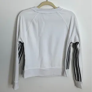 Athleta 24/7 Striped Crew Sweatshirt - White Black‎ Stripe - Size xs thumbnail 4